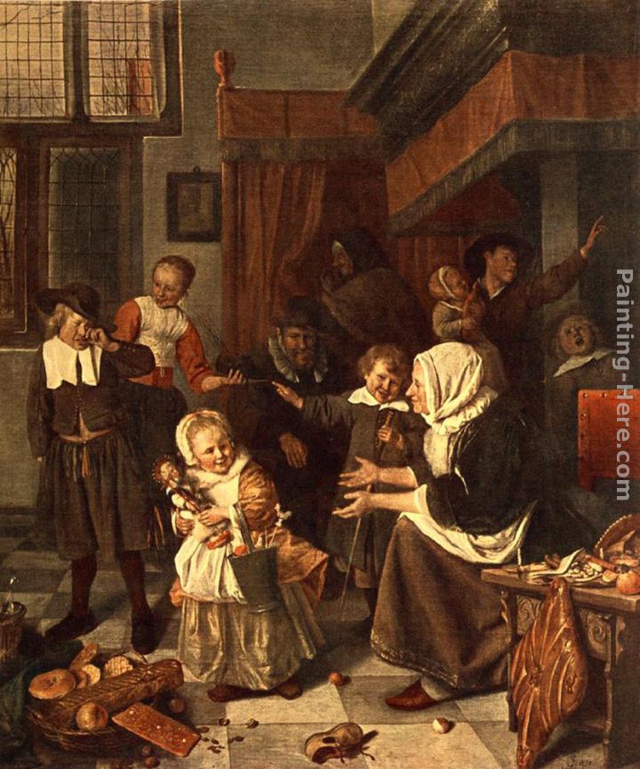 The Feast of St. Nicholas painting - Jan Steen The Feast of St. Nicholas art painting